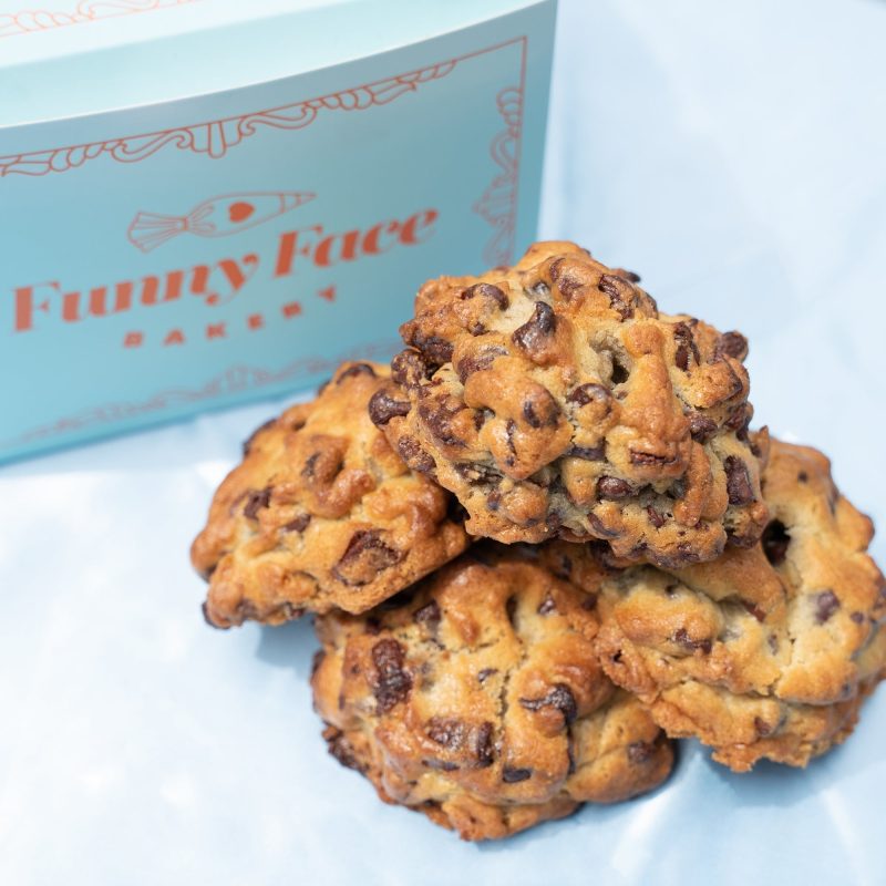 chocolate chip deluxe cookies funny face bakery 478560