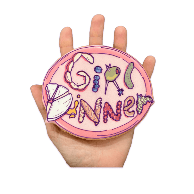 girl dinner pick a cookie funny face bakery 440324