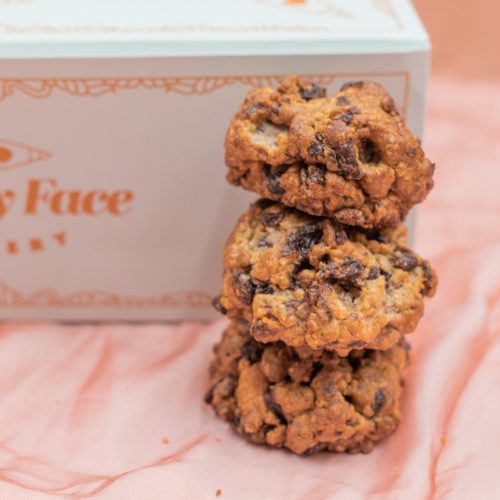 oatmeal raisin deluxe cookies funny face bakery 499258